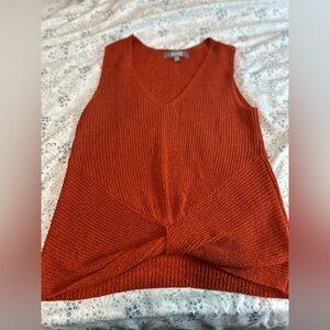Marled Burnt Orange Knit Tank